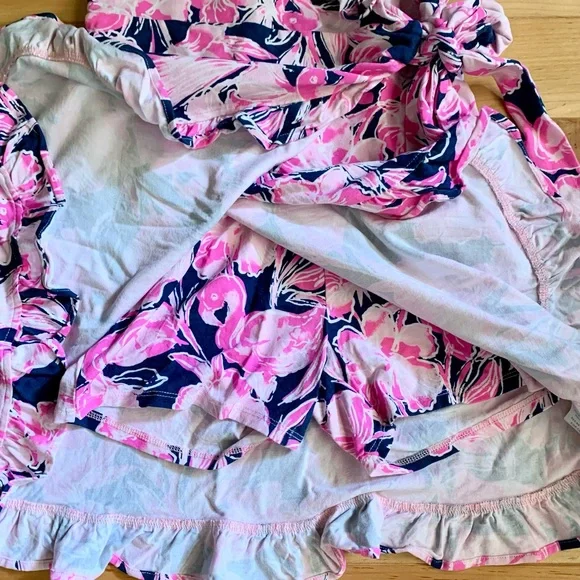 Lilly Pulitzer Jessalynne Romper in “Inky Navy Flamingle” - Picture 4 of 7